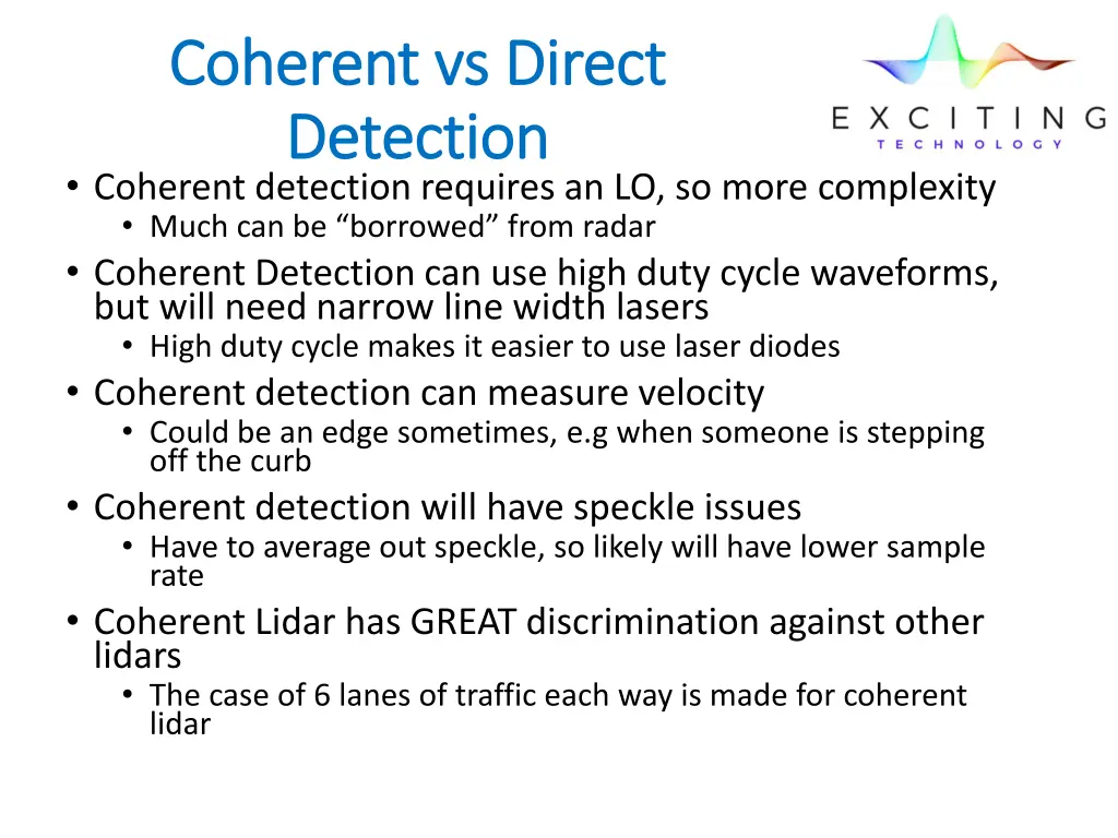 coherent vs direct coherent vs direct detection