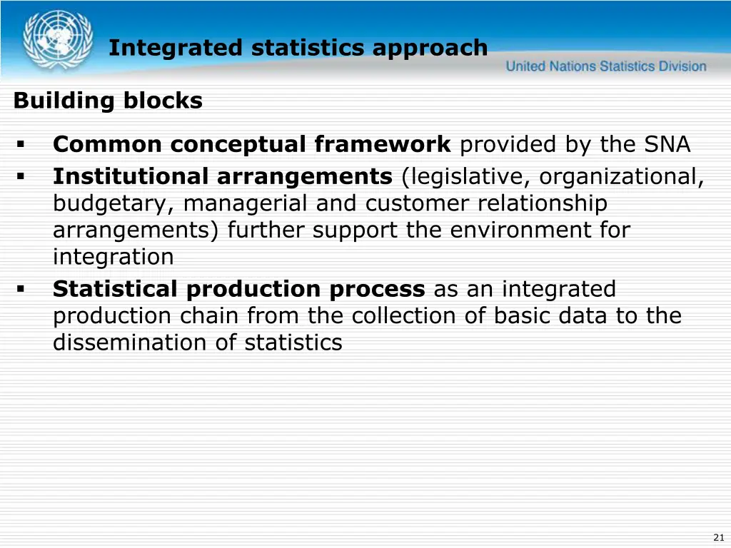 integrated statistics approach 1