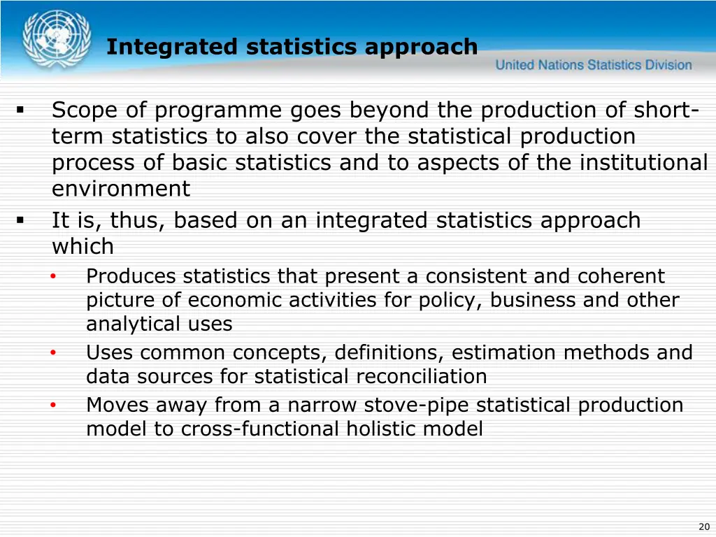 integrated statistics approach