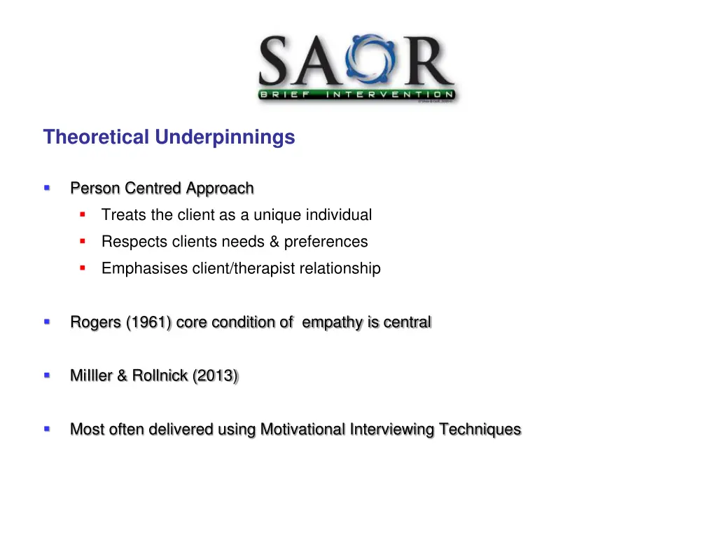 theoretical underpinnings