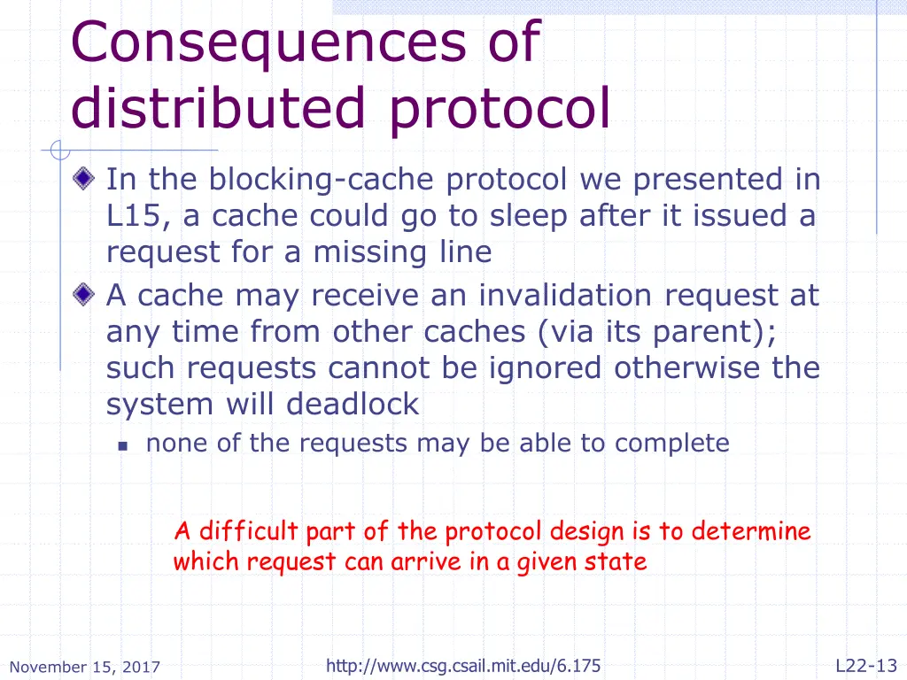 consequences of distributed protocol