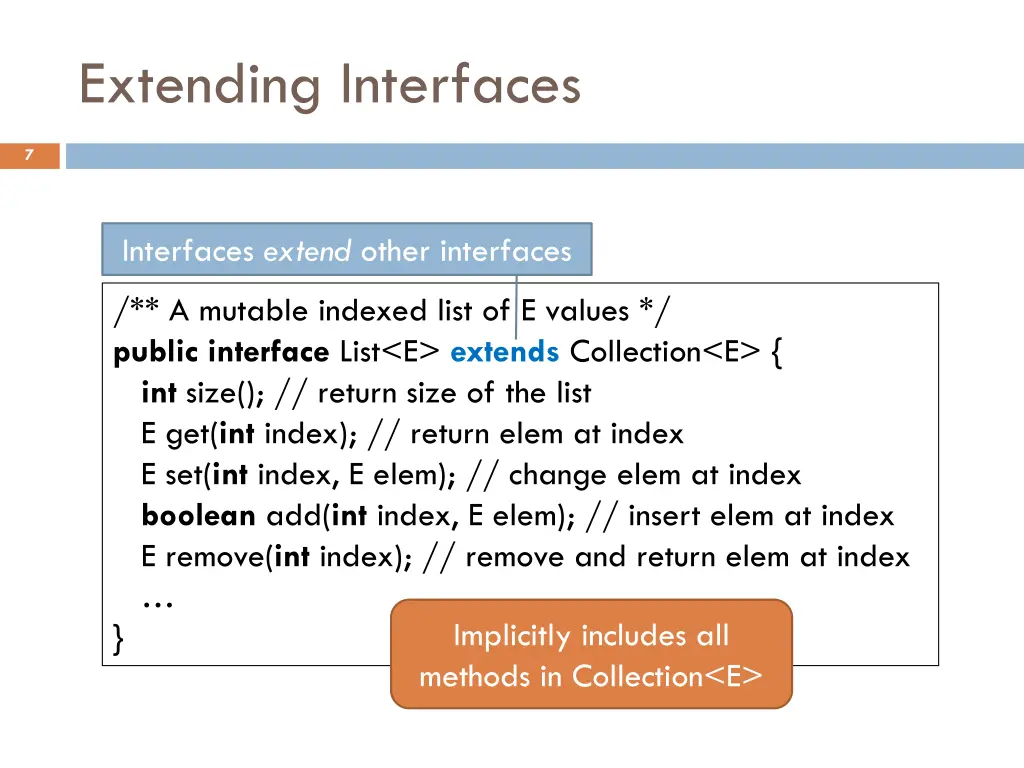 extending interfaces