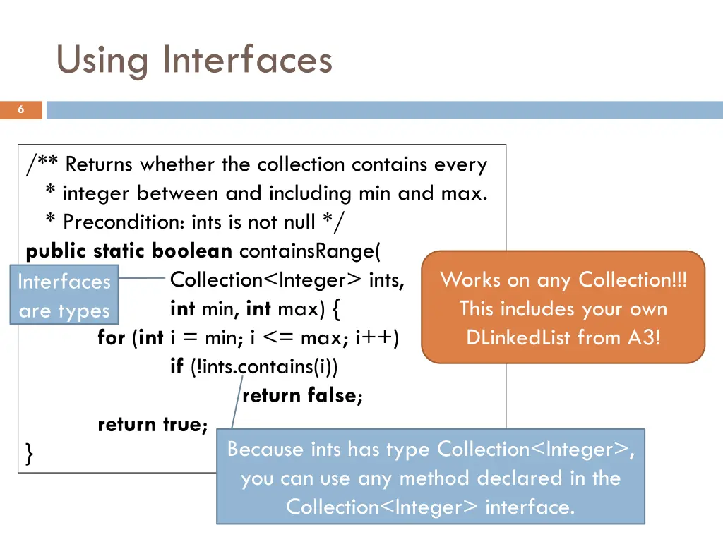 using interfaces