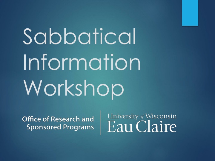 sabbatical information workshop