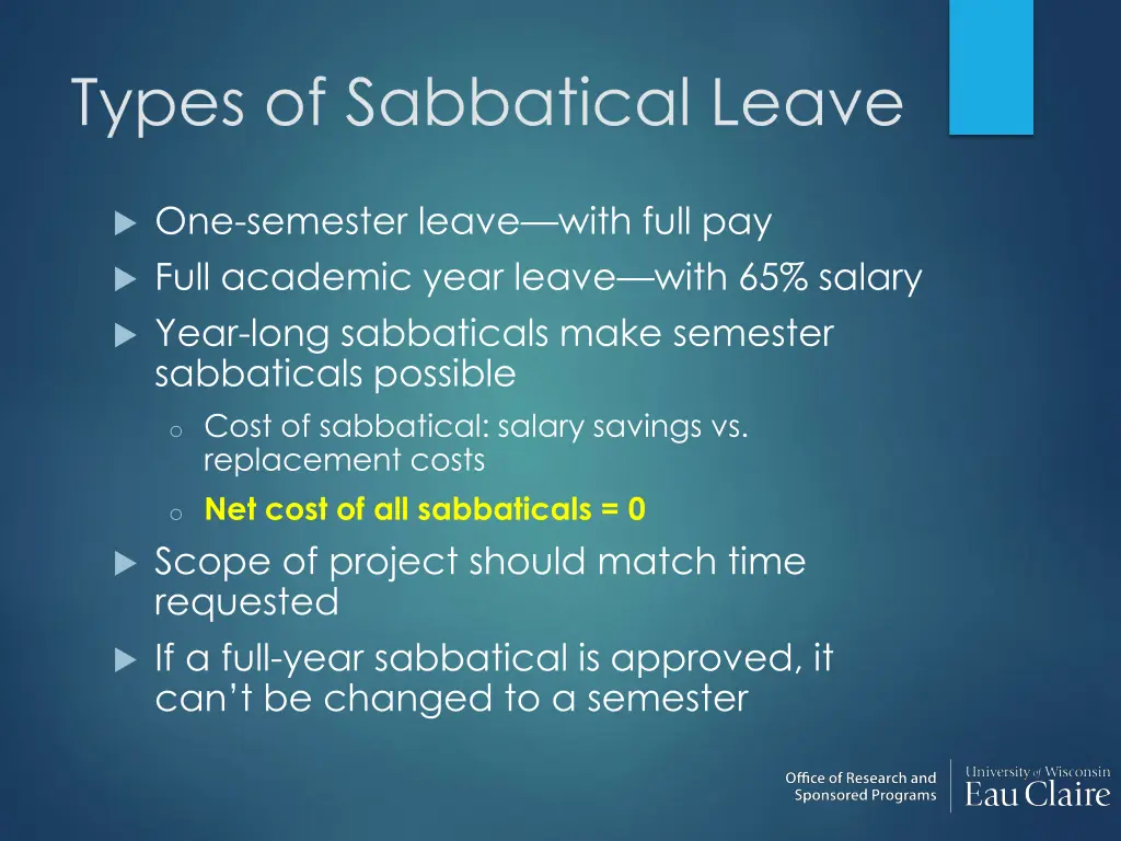 types of sabbatical leave