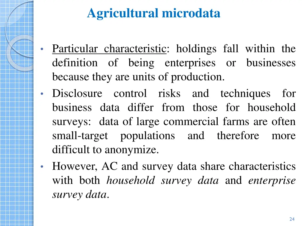 agricultural microdata