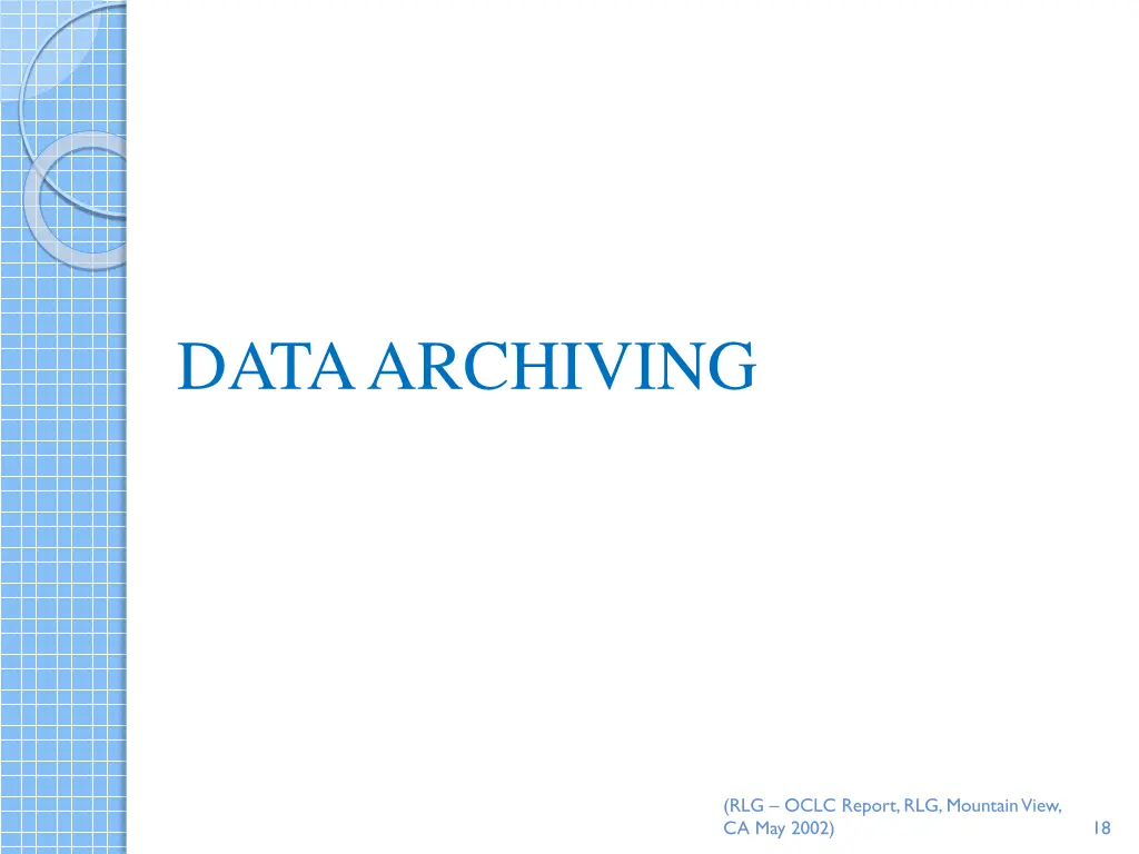 data archiving