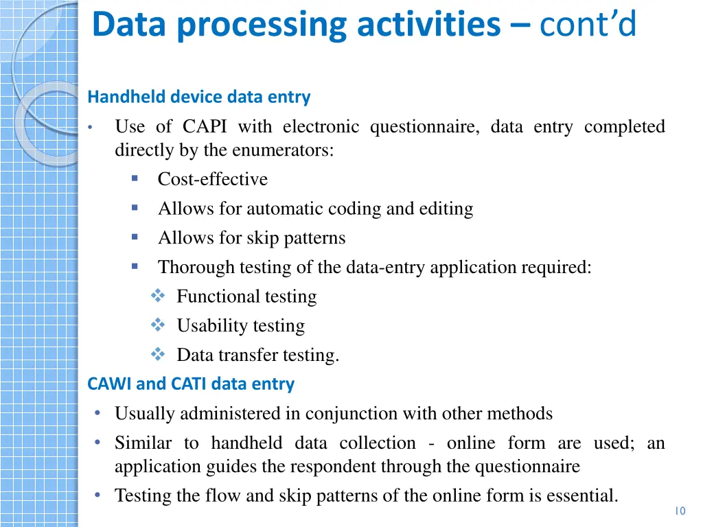 data processing activities cont d 1