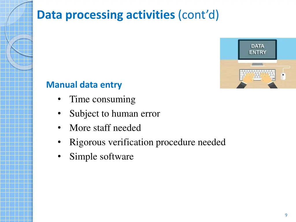 data processing activities cont d