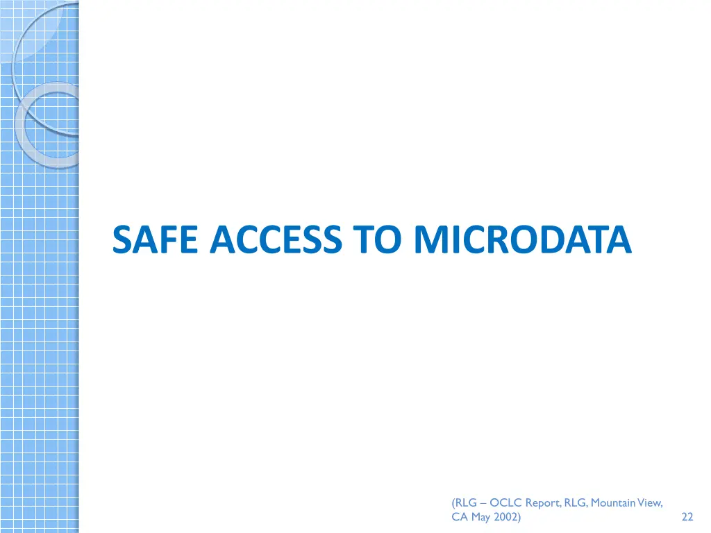 safe access to microdata