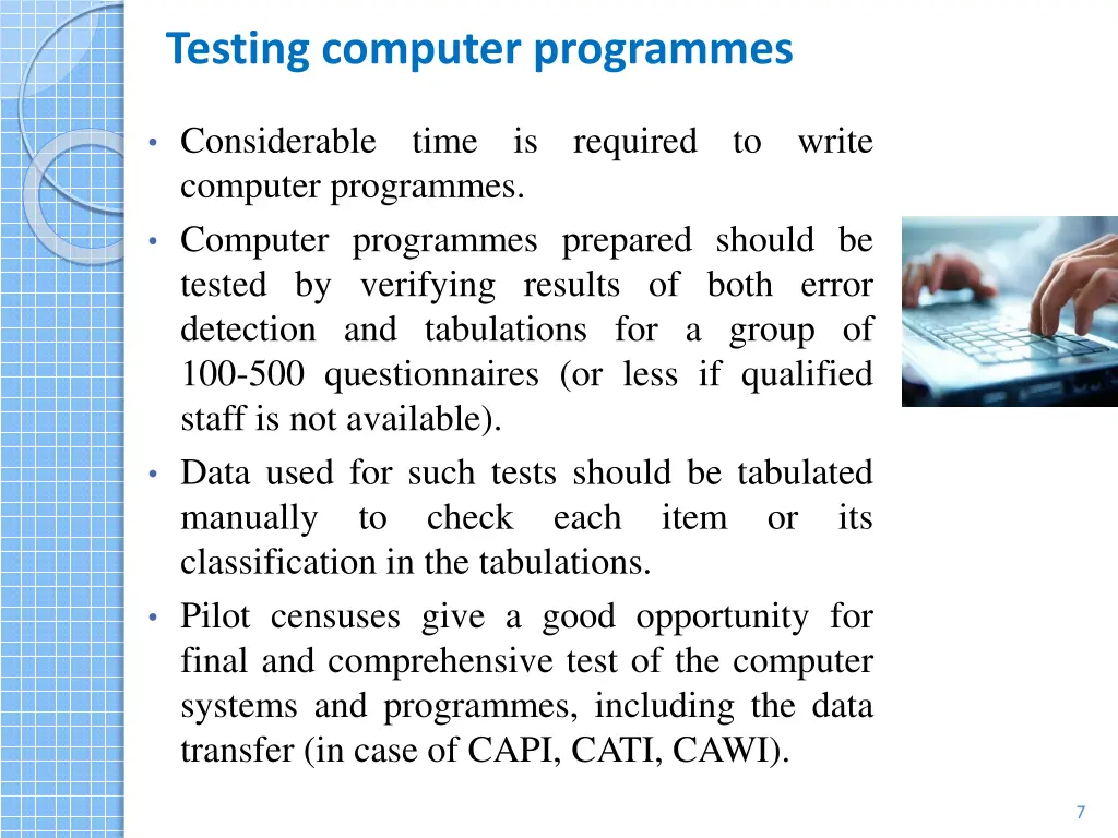 testing computer programmes