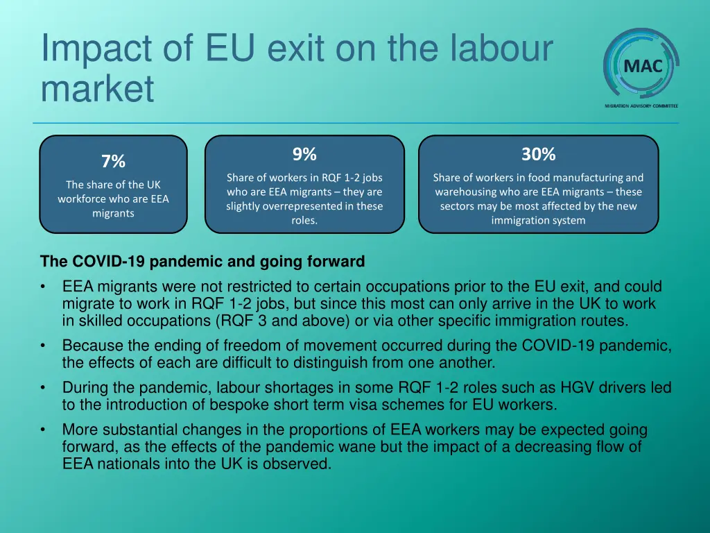 impact of eu exit on the labour market