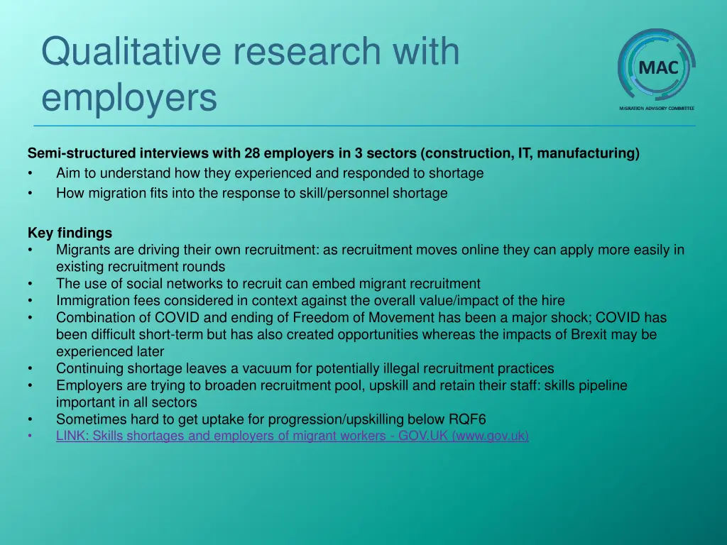 qualitative research with employers