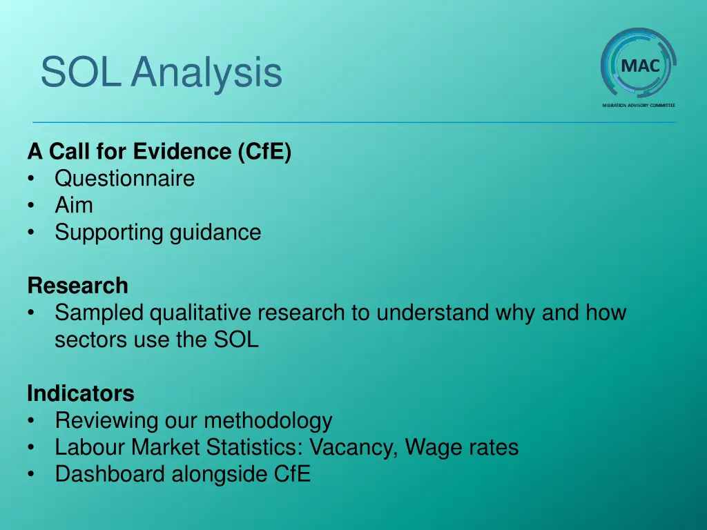 sol analysis