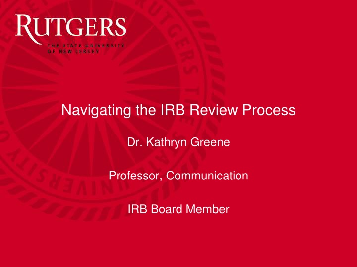 navigating the irb review process