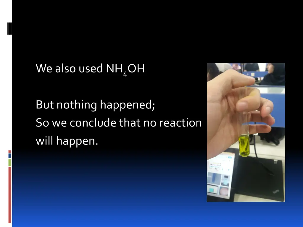 we also used nh 4 oh