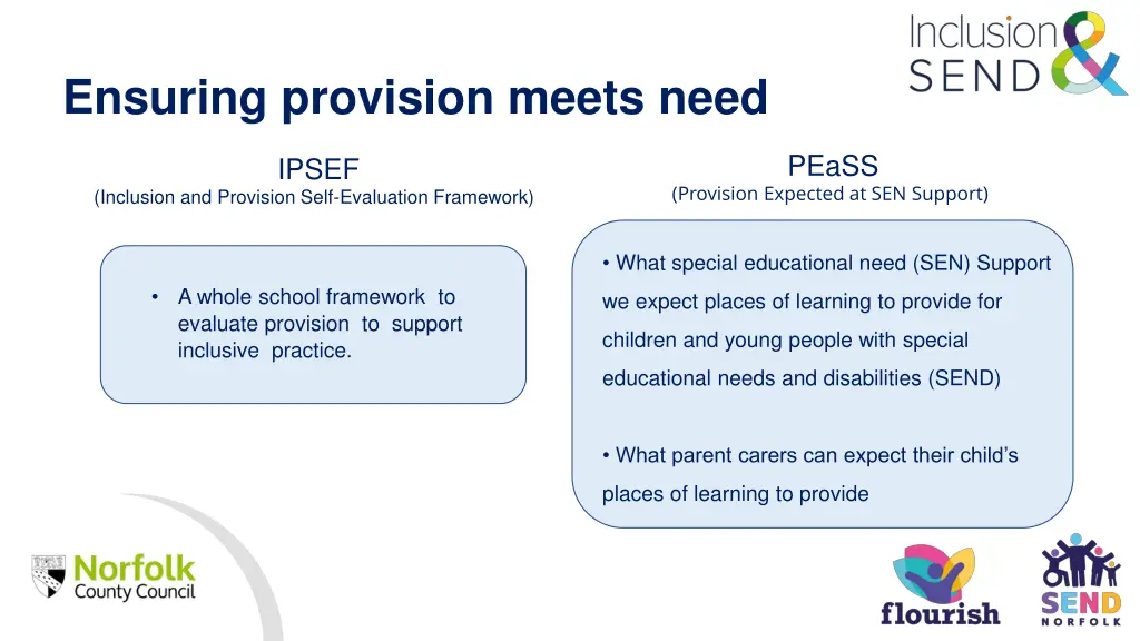 ensuring provision meets need