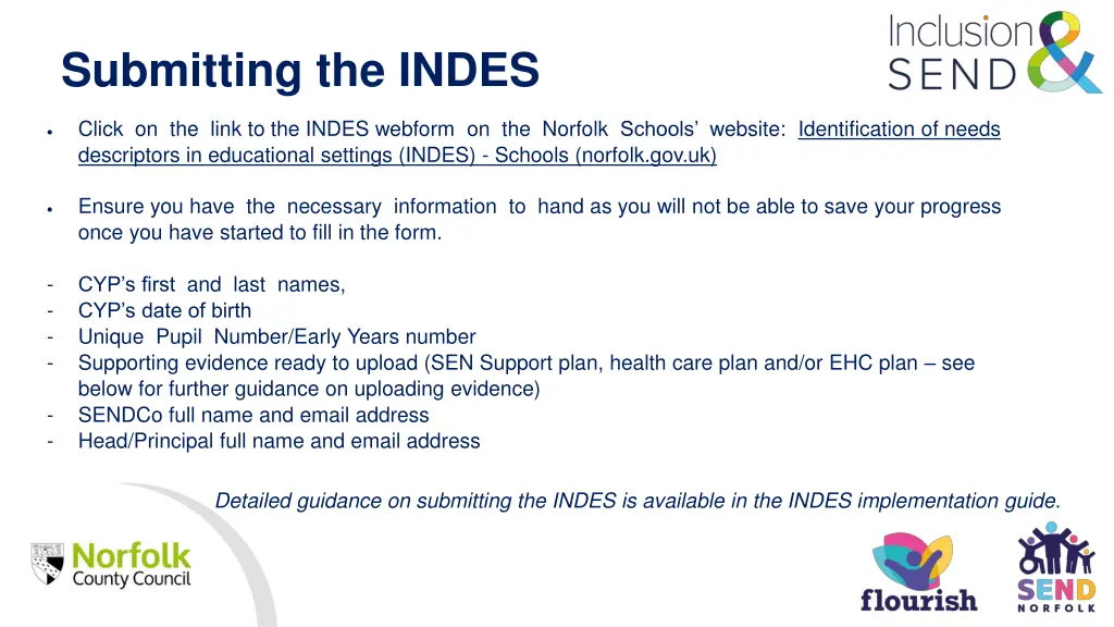 submitting the indes click on the link