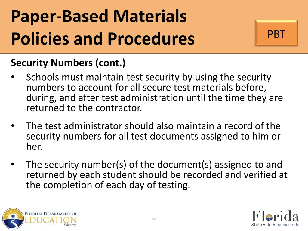 paper based materials policies and procedures 1