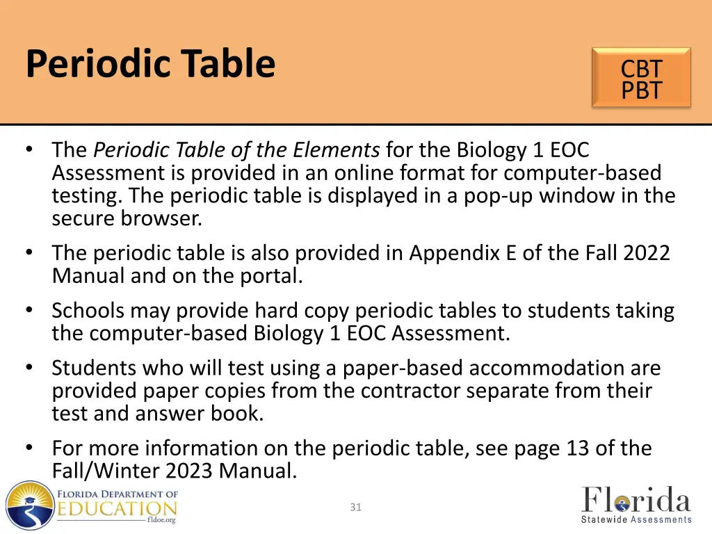 periodic table