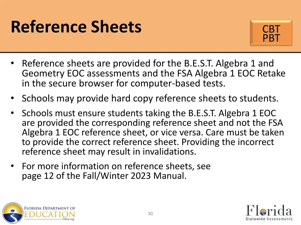 reference sheets