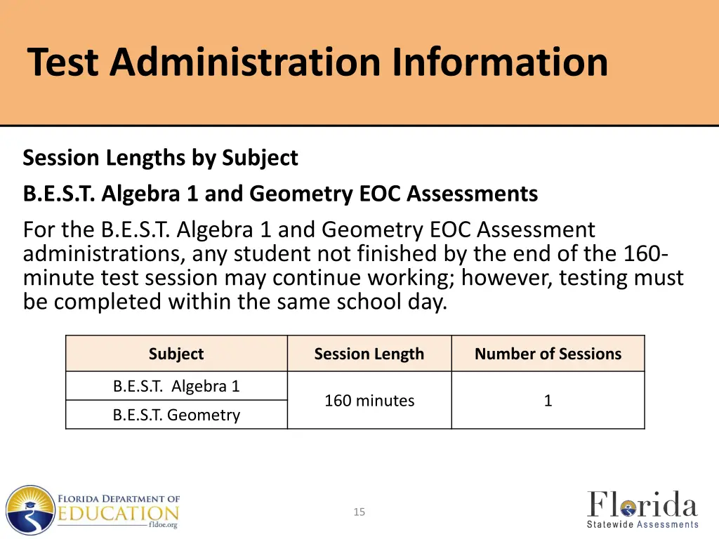 test administration information 4