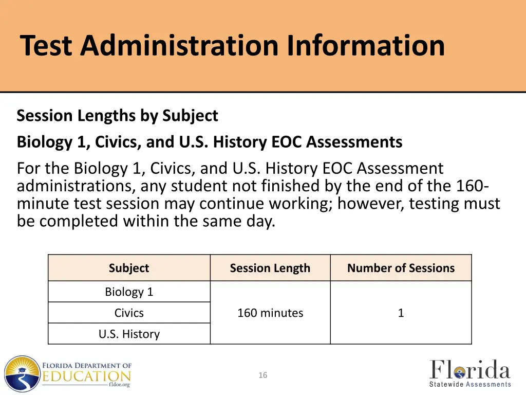 test administration information 5