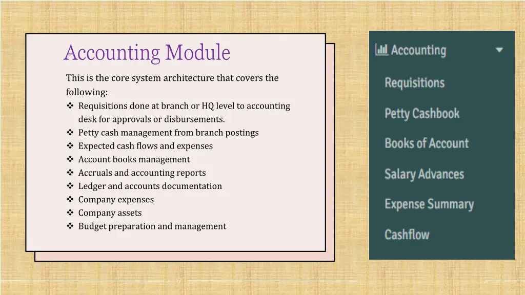 accounting module