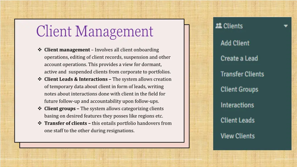 client management