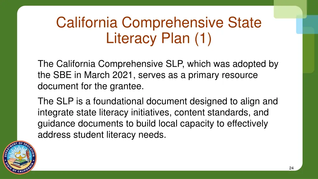 california comprehensive state literacy plan 1