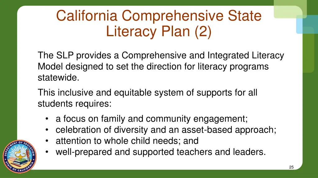 california comprehensive state literacy plan 2