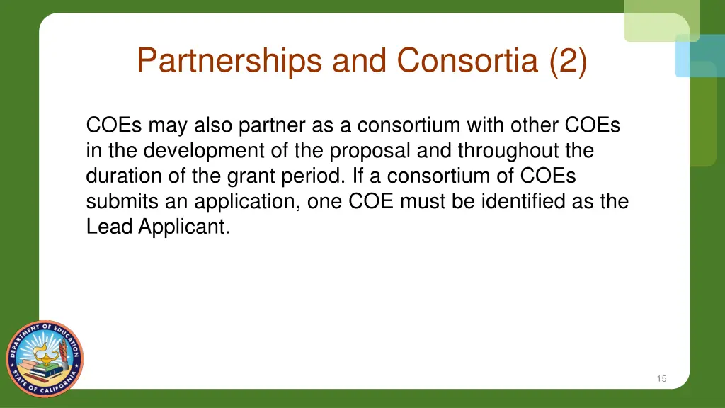 partnerships and consortia 2