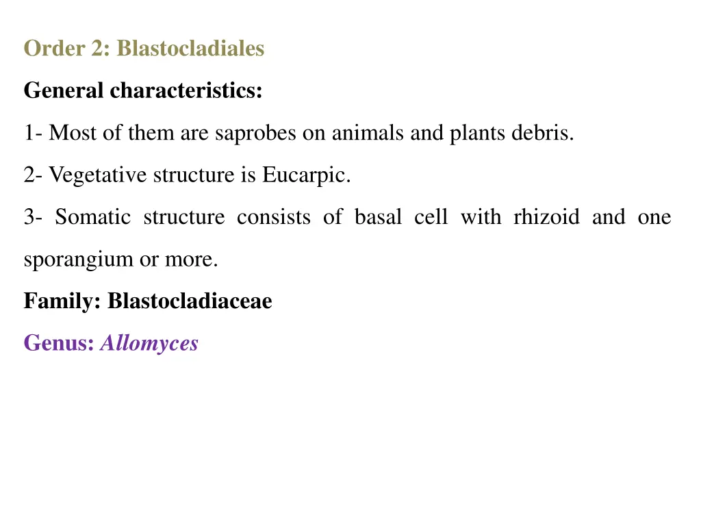 order 2 blastocladiales