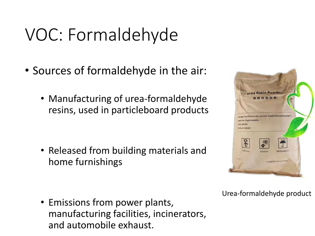 voc formaldehyde 1