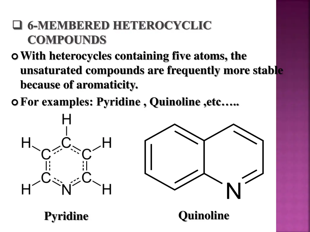 6 membered heterocyclic compounds with