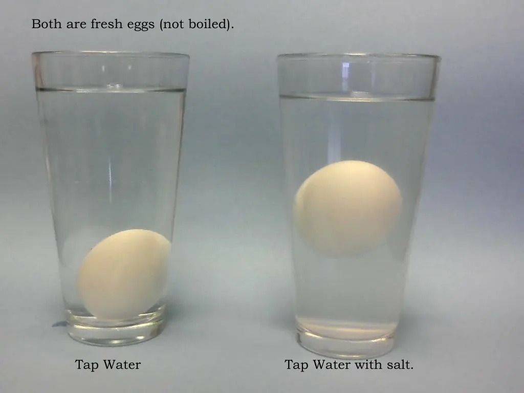 both are fresh eggs not boiled