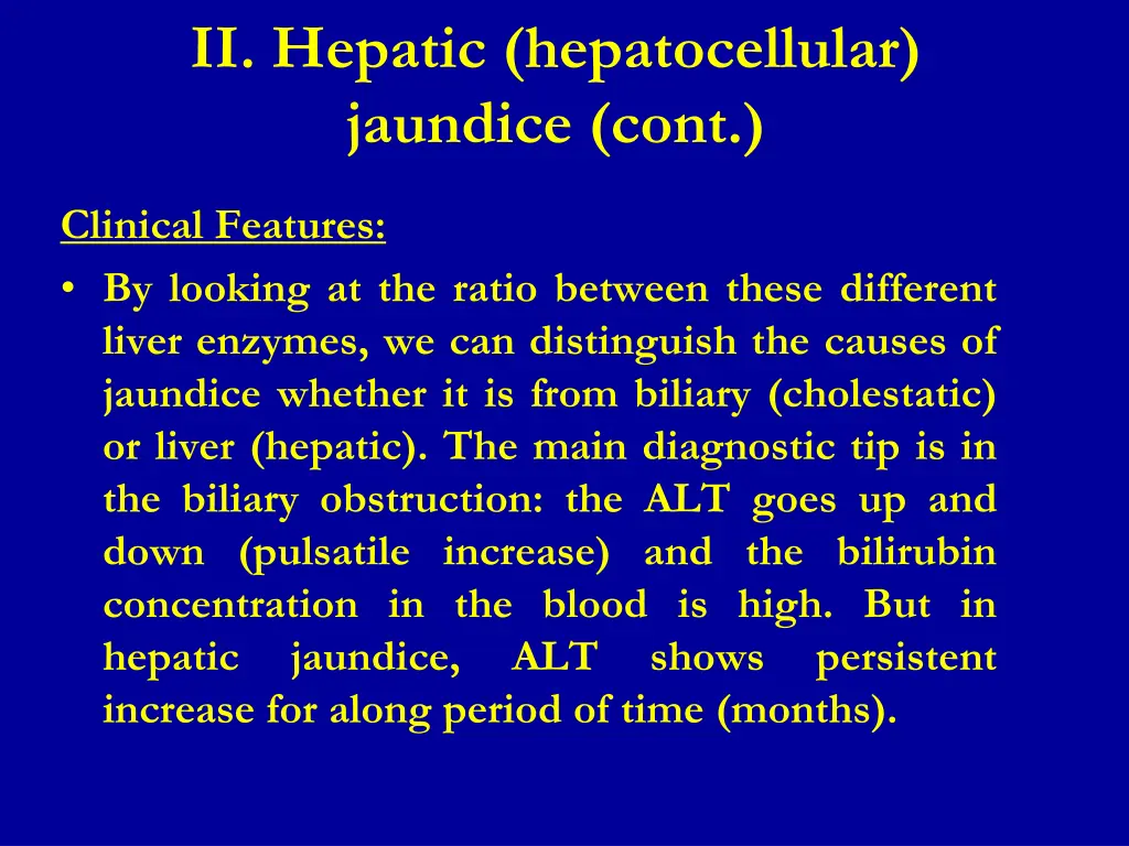 ii hepatic hepatocellular jaundice cont