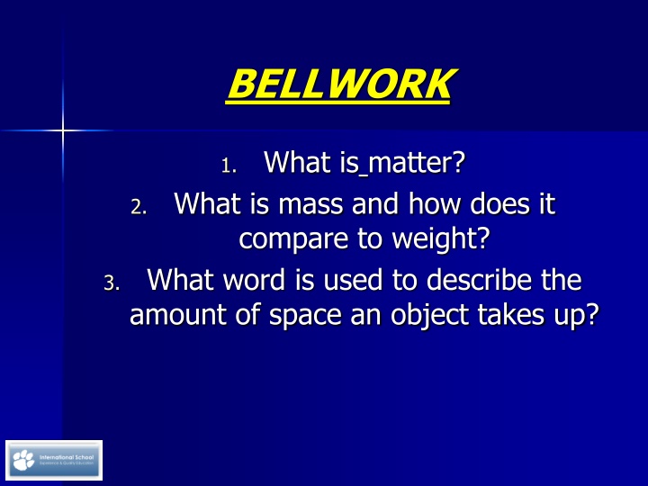 bellwork