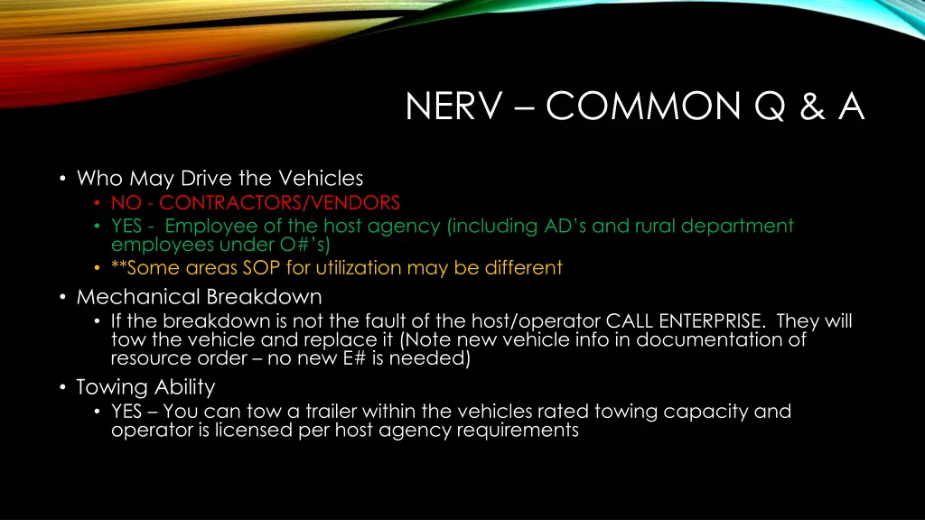 nerv common q a 2