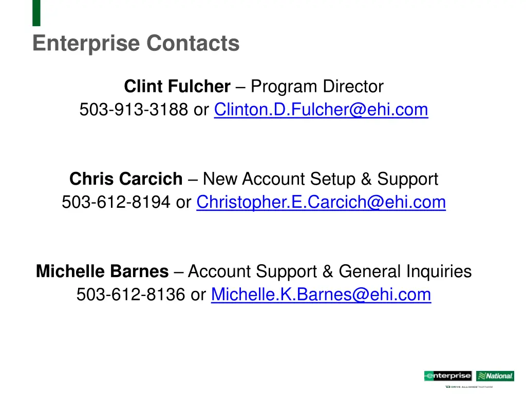 enterprise contacts