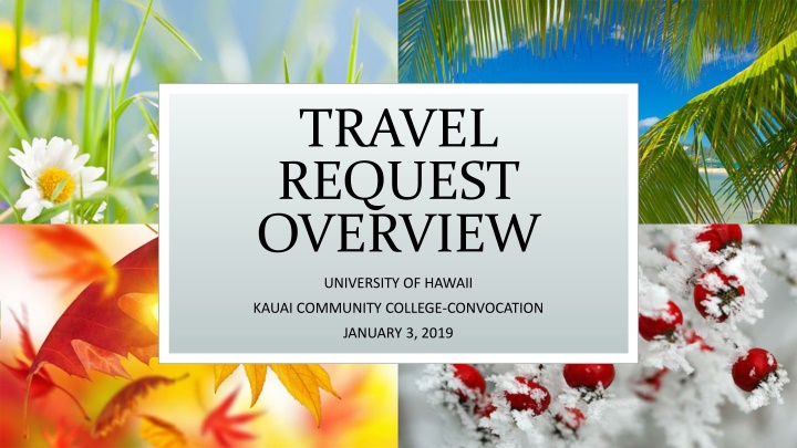 travel request overview