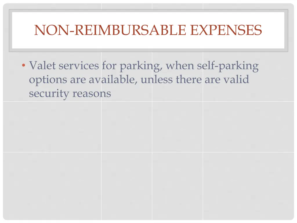 non reimbursable expenses 2