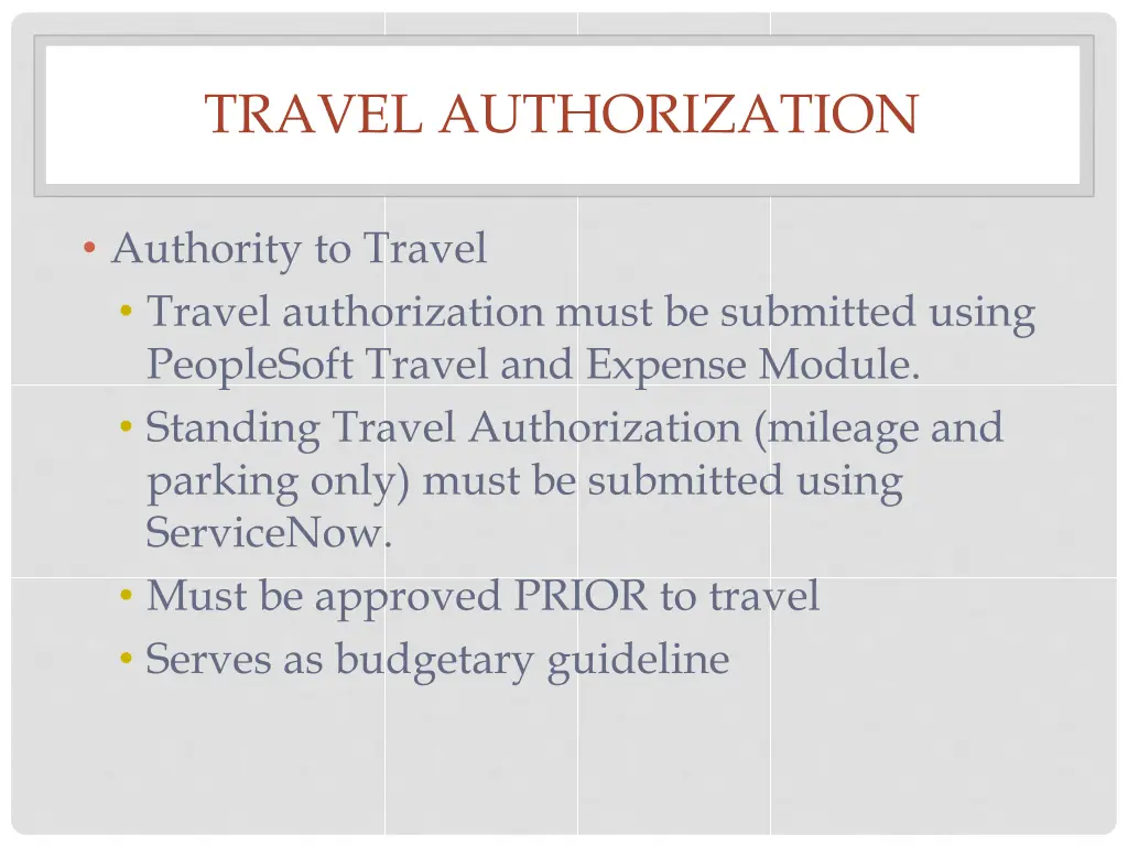 travel authorization