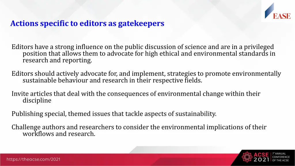 actions specific to editors as gatekeepers