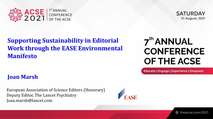 supporting sustainability in editorial work