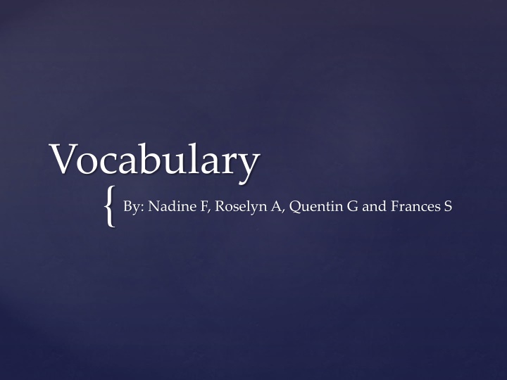 vocabulary