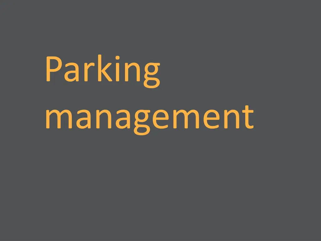 parking management