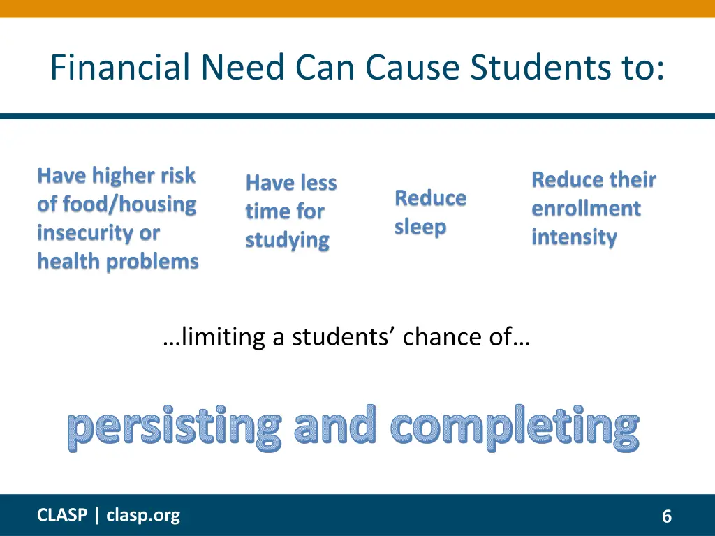 financial need can cause students to