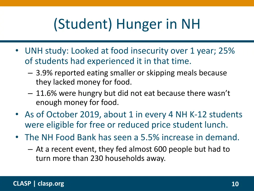 student hunger in nh