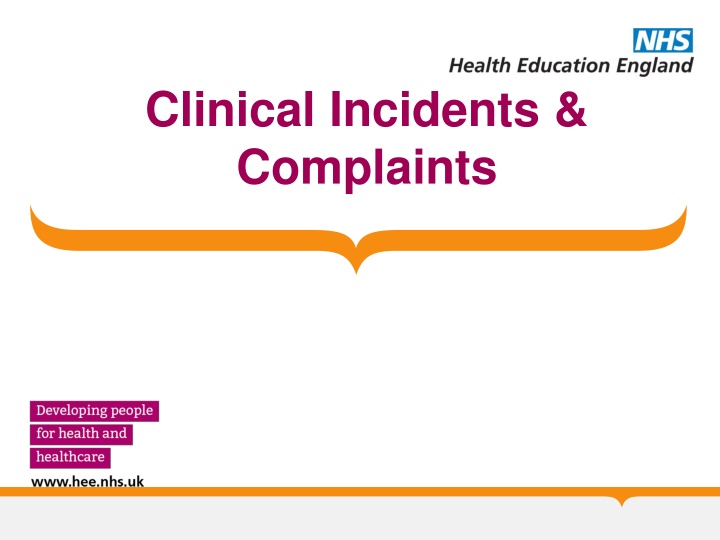 clinical incidents complaints